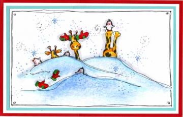 Snow Giraffes Card